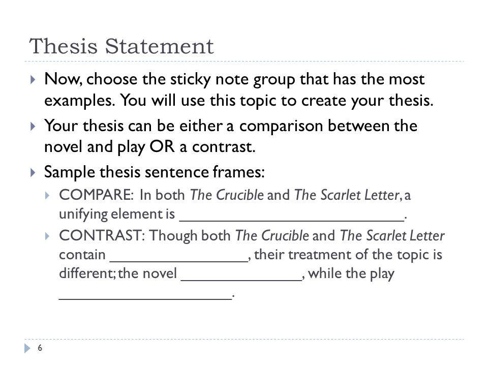A Thesis Statement For The Crucible
